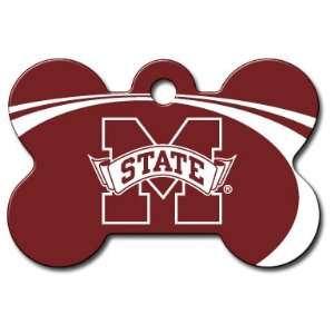  Mississippi State Bulldogs Bone Shape Pet ID Tag with 