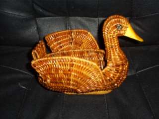 Avon Wicker Basket Menagerie Duck  