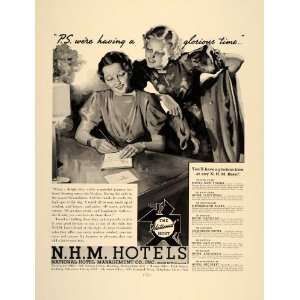  1937 Ad N.H.M Hotels National Hotel Management Company 