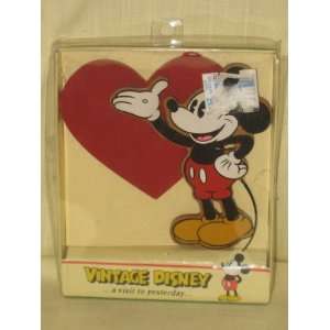 Vintage Disney   Mickey Mouse Wooden Christmas Tree Ornament   (wear 