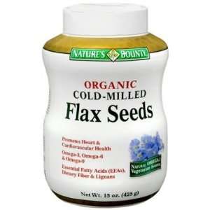  Natures Bounty  Cold Milled Organic Flax, 15mg, 15oz 