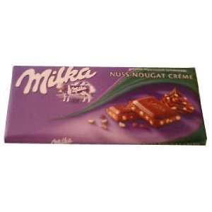 Milka Milk Chocolate Nougat, 100g Grocery & Gourmet Food