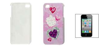 IMD Multicolor Hearts Print Hard Case Cover Shell for iPhone 4 4G 4S 