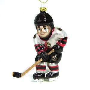  Ottawa Senators NHL Glass Hockey Player Ornament (4 