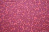 Crimson Red Floral Print Fabric Material Per Yard  