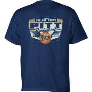 Pittsburgh Panthers Navy I Love College Hoops T Shirt  