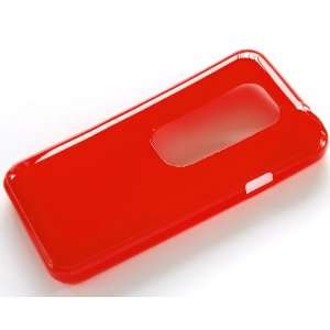  Red Soft TPU Silicone Skin Gel Case Cover for HTC EVO 3D 