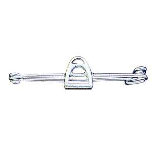  Perris Silver Stirrup Iron Stock Pin, Silver, One Size 