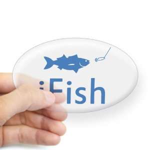  Sticker Clear (Oval) iFish Fishing Fisherman Everything 