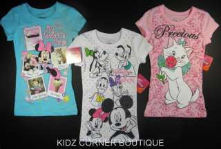 Disney MINNIE MOUSE or Precious MARIE The Cat T Shirt 4 5 6 6X 7 8 10 