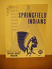 Springfield Indians vs Pittsburgh Hornets 1966 67 Game Program AHL 