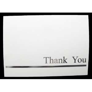  Imprintable Silver Foil Thank You Cards   20 Sets Office 