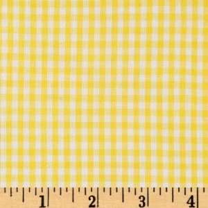  Woven 1/8 Gingham Yellow Fabric By The Yard Arts 