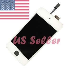 White iPod Touch 4th Gen LCD Digitizer Glass Touch Screen Assembly 
