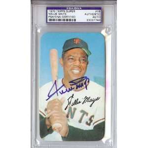  Willie Mays Autographed 1970 Topps Super Card PSA/DNA 