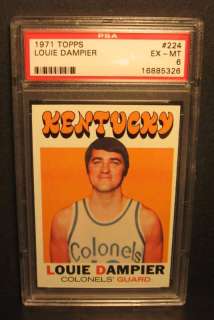 Louie Dampier PSA 6 1971 Topps #224 Rookie RC Card Kentucky Colonels 