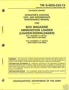 Box Magazine Ammunition Loader, 30MM M230 Automatic Gun  
