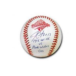   with 1996 WS HR vs Mark Wohlers Inscription