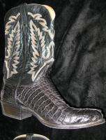 LUCCHESE 1883 N8025 BLACK GATOR SIZE 10 1/2 2E MENS BOOTS GREAT SHAPE 