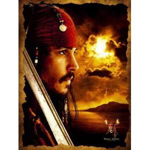 Dead Mans Chest   Metallic Movie Poster Print (Johnny Depp 