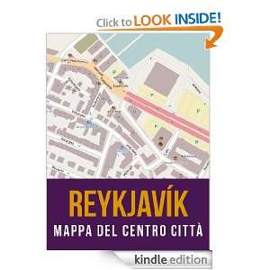 Reykjavík, Islanda mappa del centro città (Italian Edition 