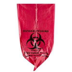  10 Gallon Red Isolation Infectious Waste Bag / Biohazard Bag 