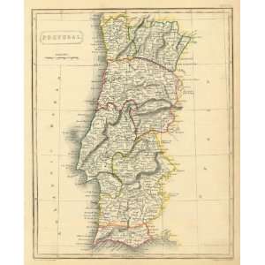  Arrowsmith 1836 Antique Map of Portugal