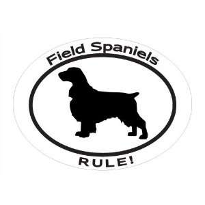  dog silhouette and statement FIELD SPANIELS RULE Show your support 