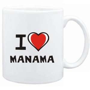 Mug White I love Manama  Capitals