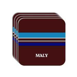 Personal Name Gift   MALY Set of 4 Mini Mousepad Coasters (blue 