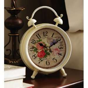   Clock With Vintage Rose Design Face By Collections Etc