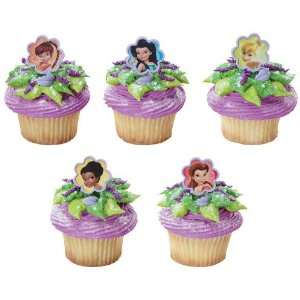Disney Fairies Tinker Bell & Friends Cupcake Toppers   24 Twist Rings 