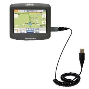  Coiled USB Cable for the Magellan Roadmate 1212 with Power 