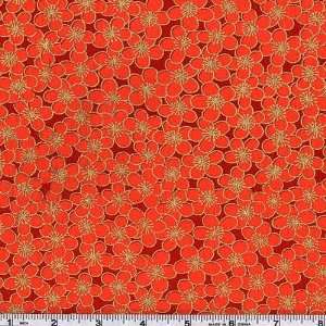 45 Wide Michael Miller Asian Maul Bliss Orange Fabric By 