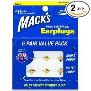  Macks Pillow Soft Silicone Earplugs Value Pack, 6 Count 