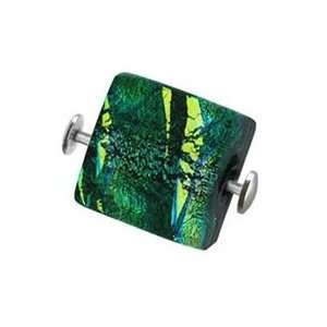  Bijoulee Dichroic Emerald Sea Design Bar Jewelry