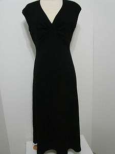 Jones New York Long Black Empire Waist Semi Swing Petite Dress/NWOT 