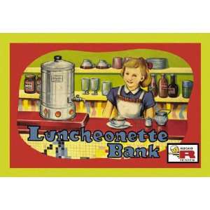 Luncheonette Bank 28x42 Giclee on Canvas 