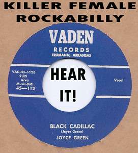 Rockabilly Repro JOYCE GREEN Black Cadillac VADEN  