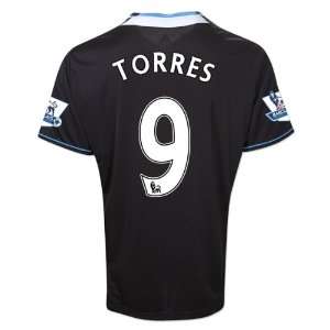  Torres #9 Chelsea Away 11 12 Soccer Jersey (US Size L 
