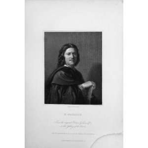  Charles Knight Ludgate 1837 Antique Portrait N. Poussin 