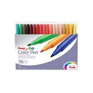 Pentel of America, Ltd. Products   Color Pen Set, Water based, Fiber 
