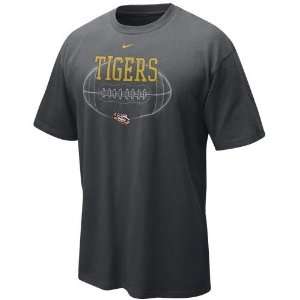  Nike LSU Tigers Charcoal Quarterback Draw T shirt Sports 