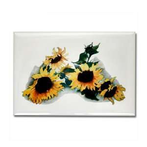  Rectangle Magnet Sunflowers Painting 