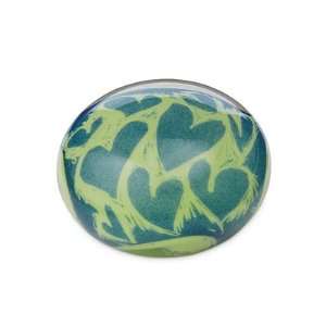  Green and Blue Heart Paperweight