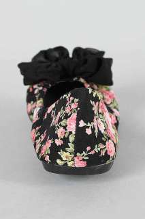   on Vintage Flower Print Ballet Flats Bow Pink Grey Black Leila 02 6 10