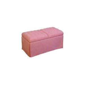    4D Concepts Girls Pink Microfiber Storage Bench