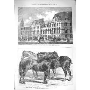  1875 Terminus Station Liverpool Street Horses Taunton 