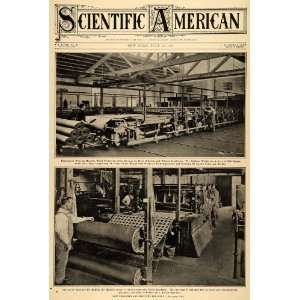  1907 Cover Scientific American Linoleum Print Machinery 