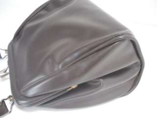 Vtg 50s/60s choc brown puff ladylike bag  
